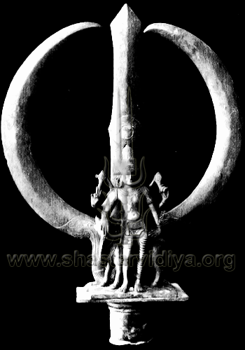 Ardhanarishvara - androgynous form of Shiva, representing Adi Shakti, 10th century, Chola