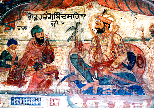 Guru Hargobind, fresco, Akal Takht (pre-1984), Punjab