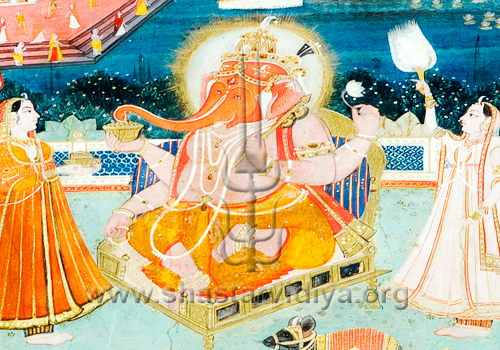 Ganpat, the son of Shiva, fresco, Patiala, Punjab